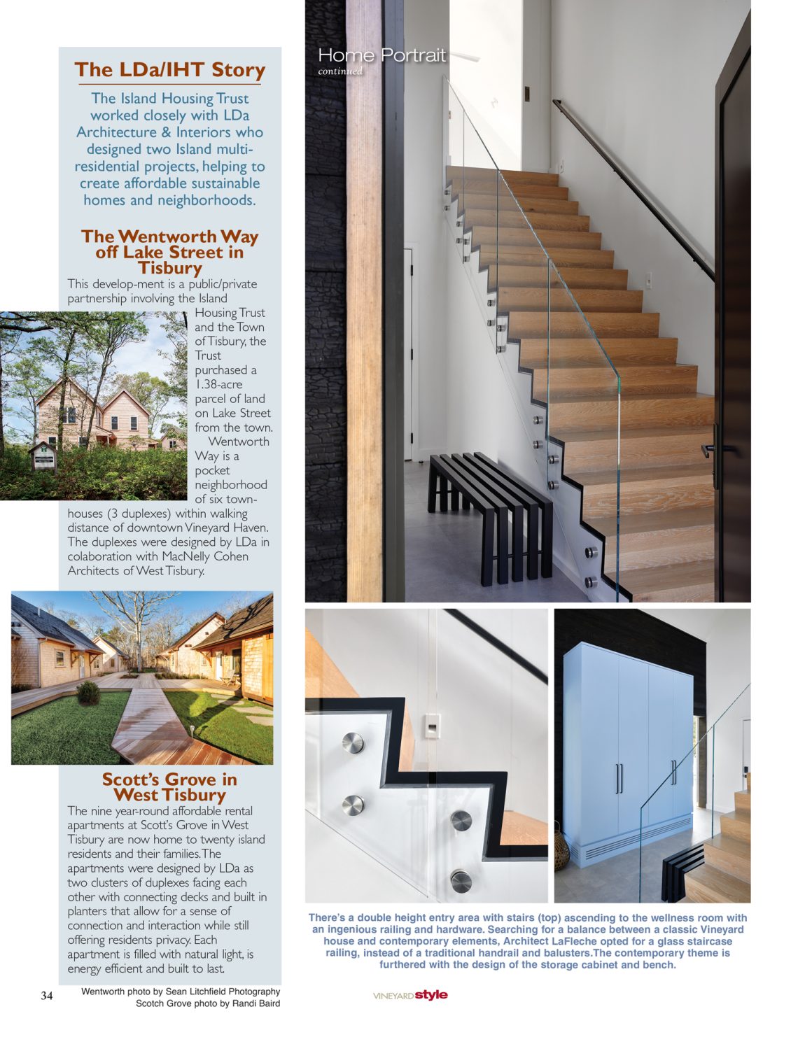 Vineyard Style Magazine, Home Portrait “Personal Property,” The ambitious home an architect builds for himself, with LDa’s Treff LaFleche