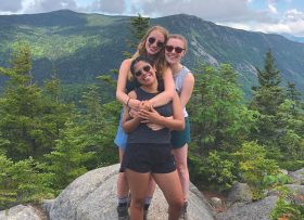 Brianna with friends hiking