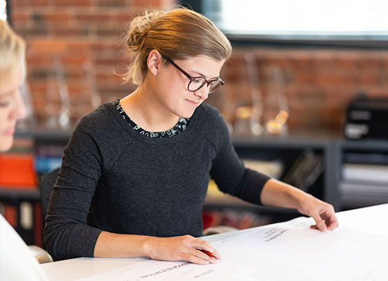 Julia Edgerton working