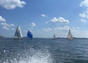 Sailboats on the water