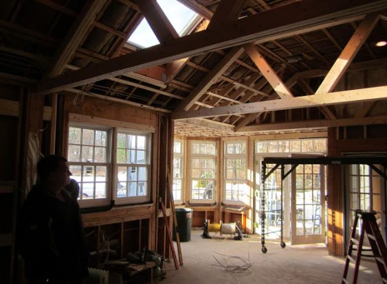 Aged-in-Place Trusses in a Hingham Kitchen Renovation