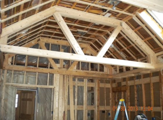 Aged-in-Place Trusses in a Hingham Kitchen Renovation