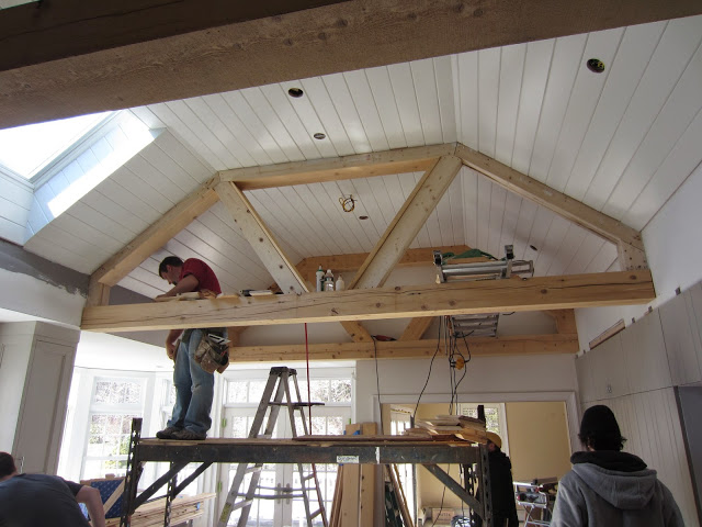 Aged-in-Place Trusses in a Hingham Kitchen Renovation
