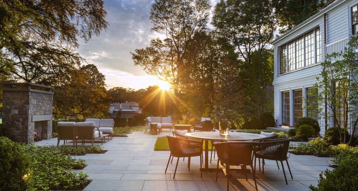 Copper Park Exterior Patio Dusk