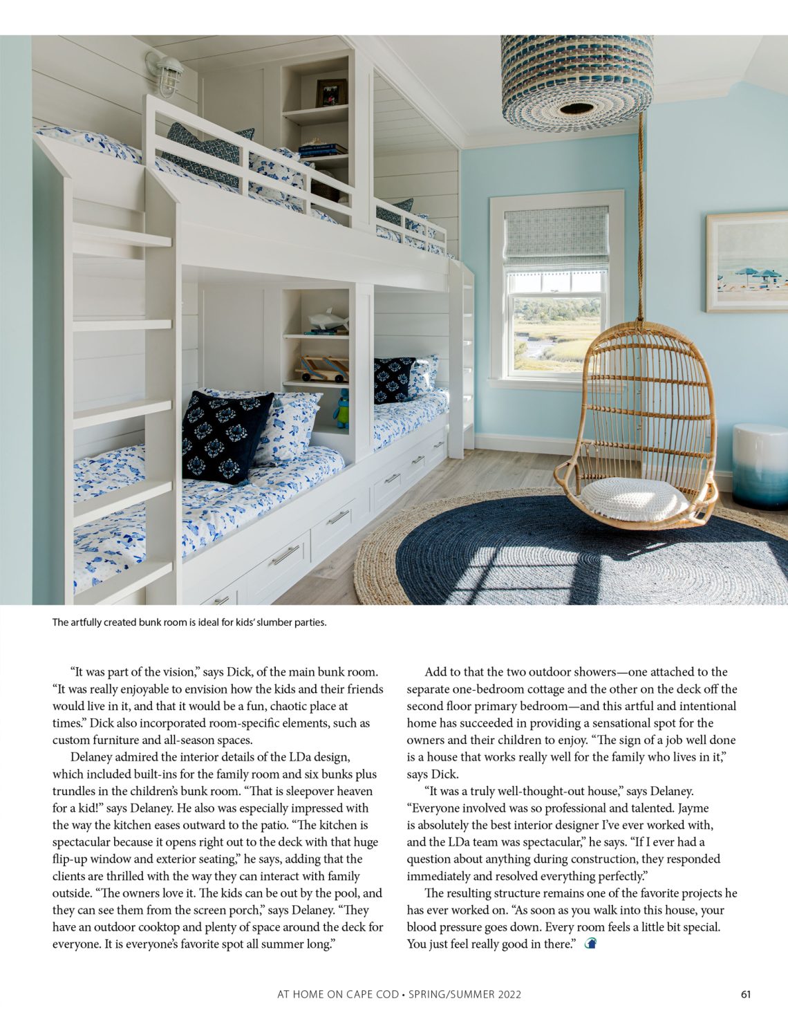 "The Ultimate Family Retreat" magazine page