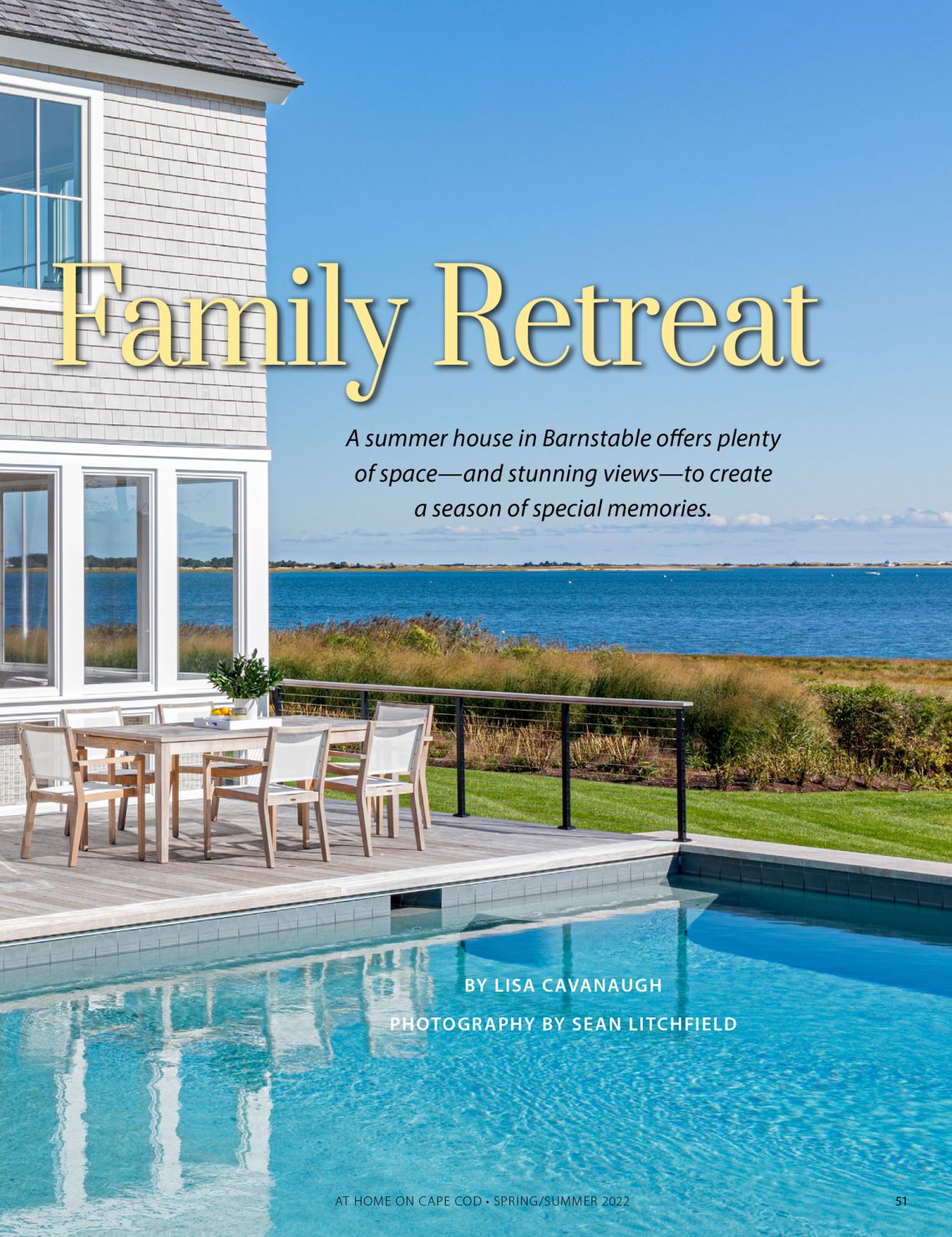 "The Ultimate Family Retreat" magazine page
