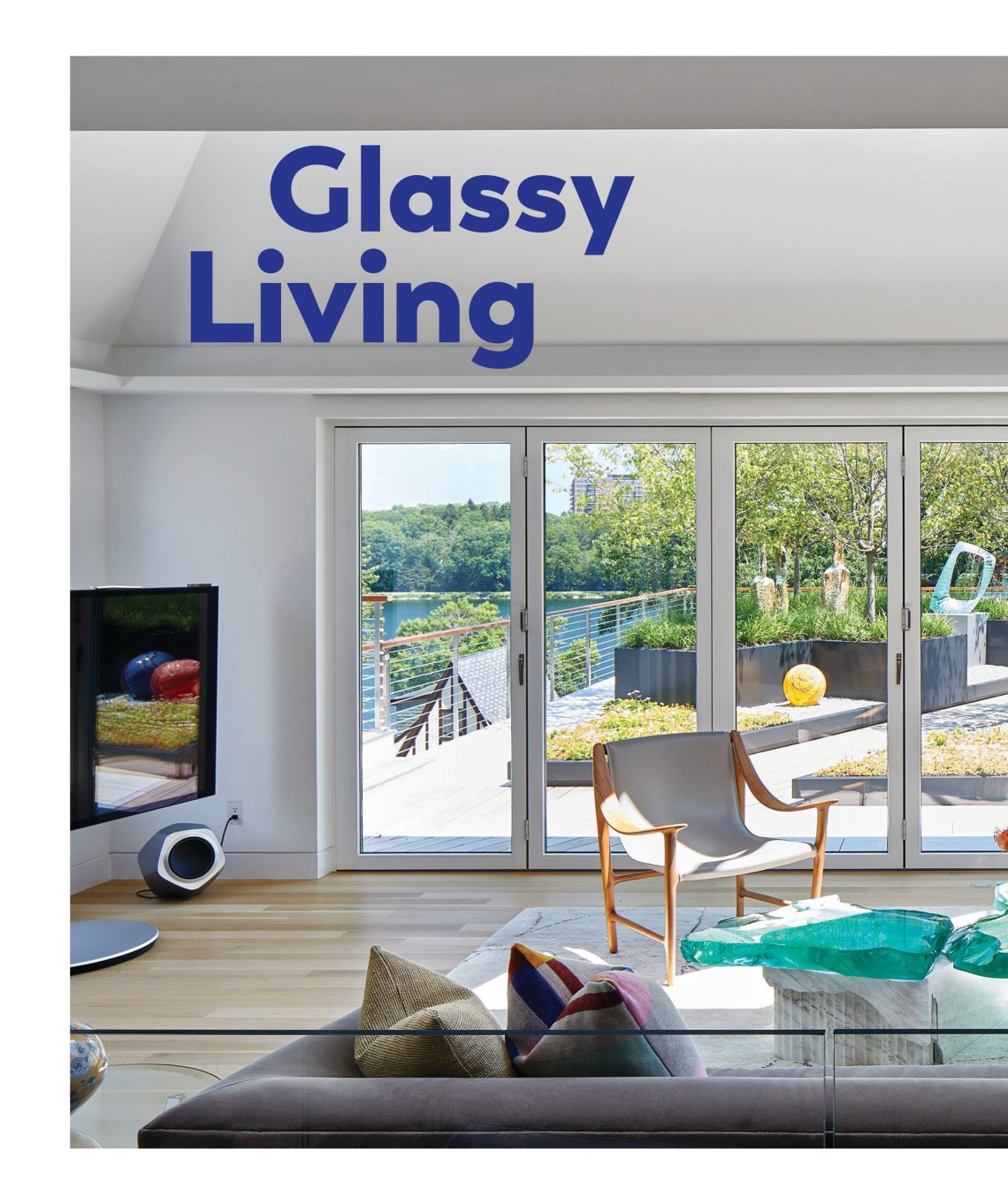 Glassy Living magazine page