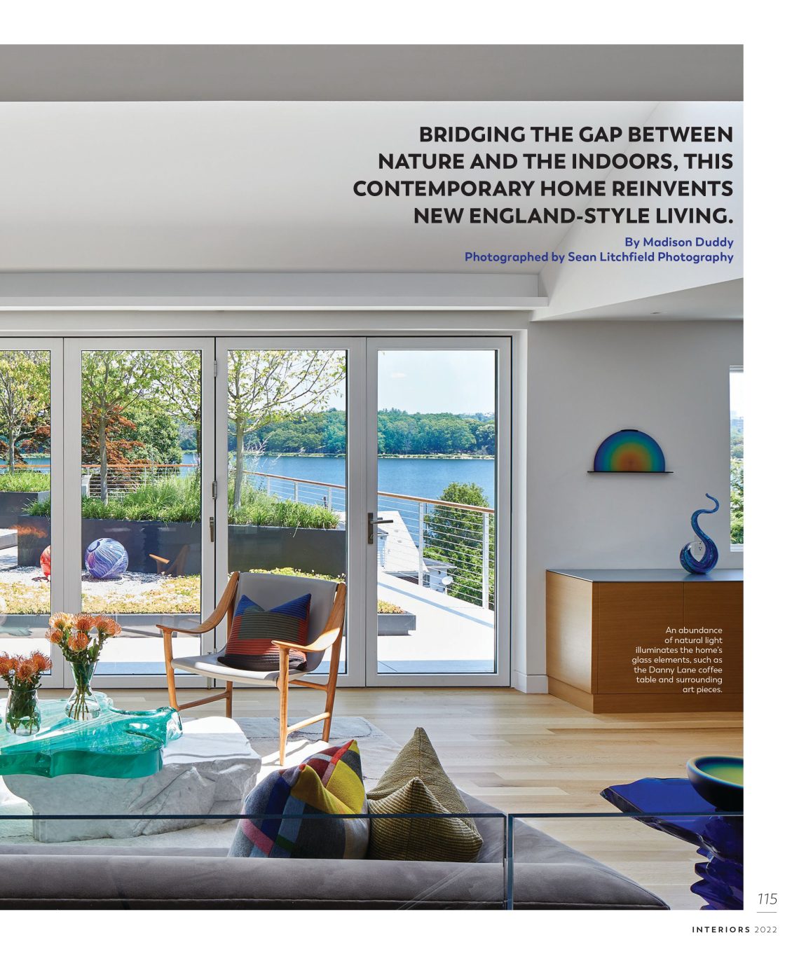 Glassy Living magazine page