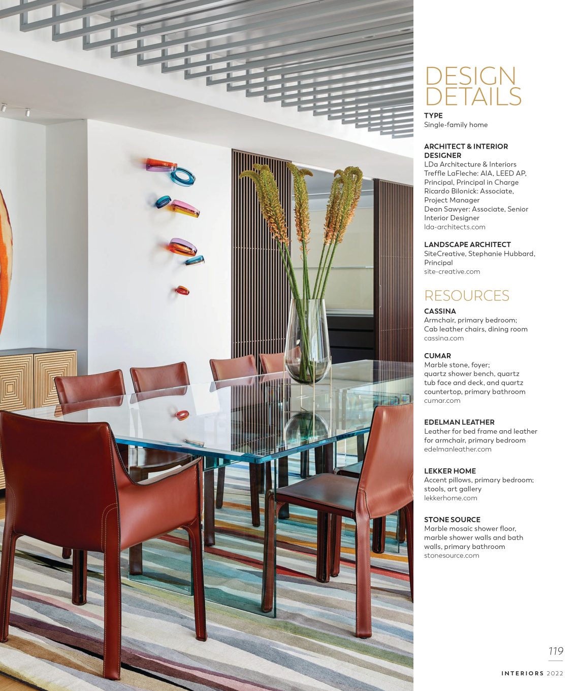 Glassy Living magazine page