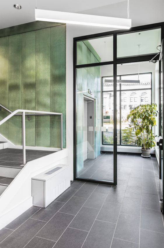 Entrance and elevator