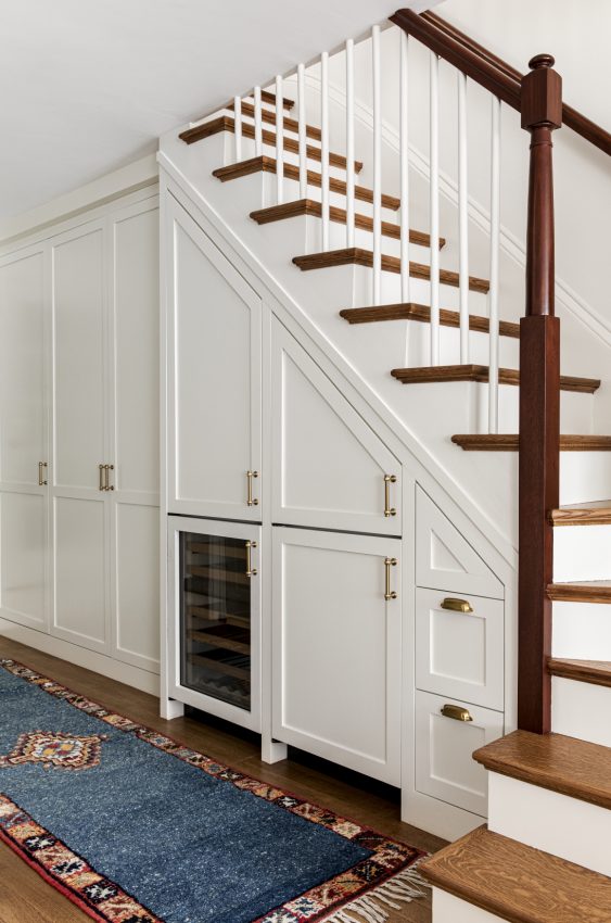 Pumphouse Lane basement stair cabinetry