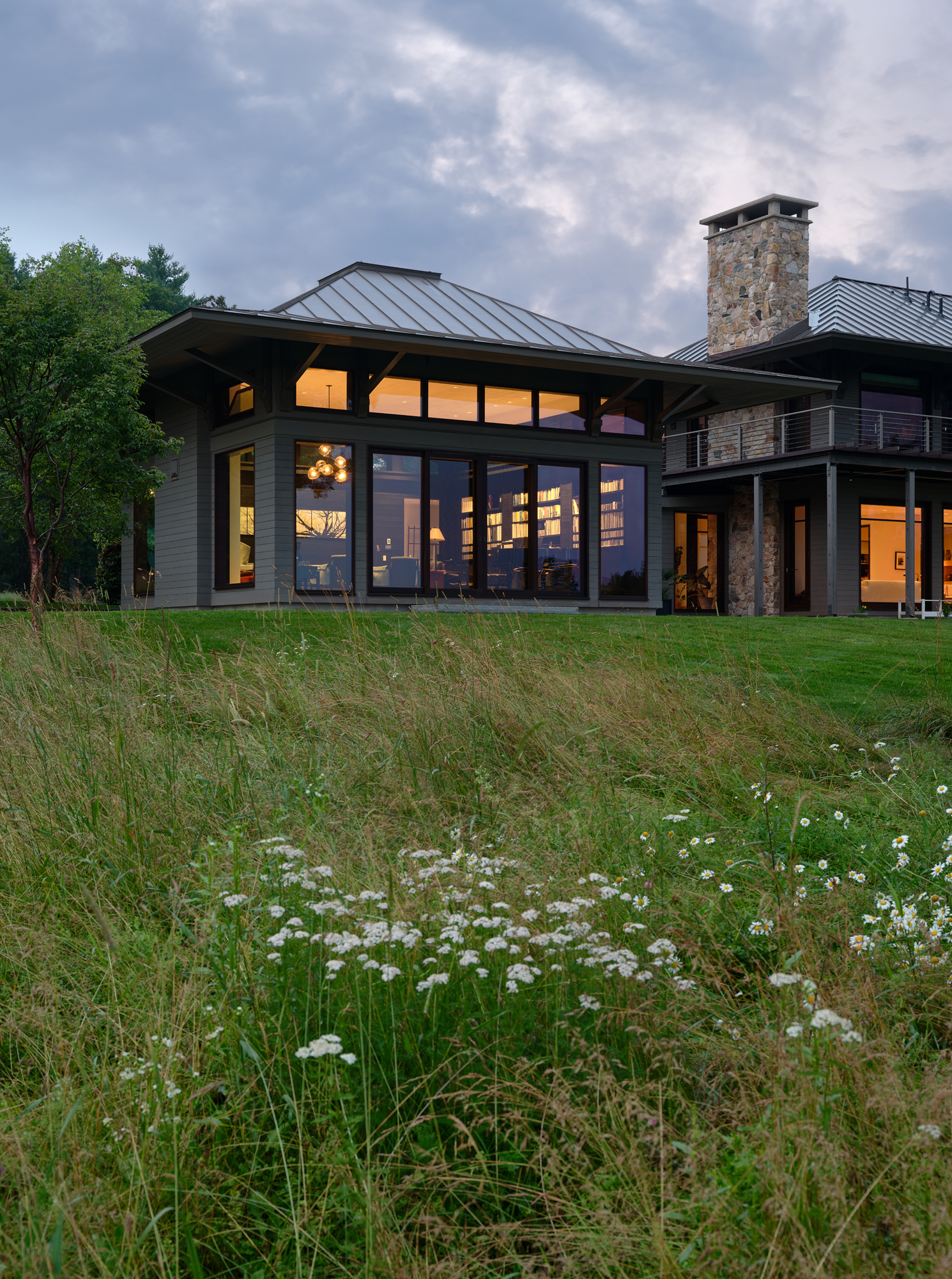 Music Pavilion exterior dusk