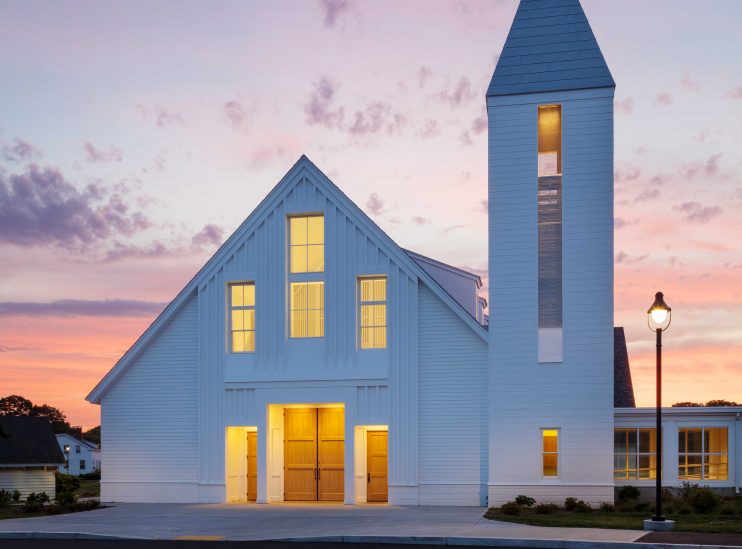 St. Bonaventure Parish at dusk.