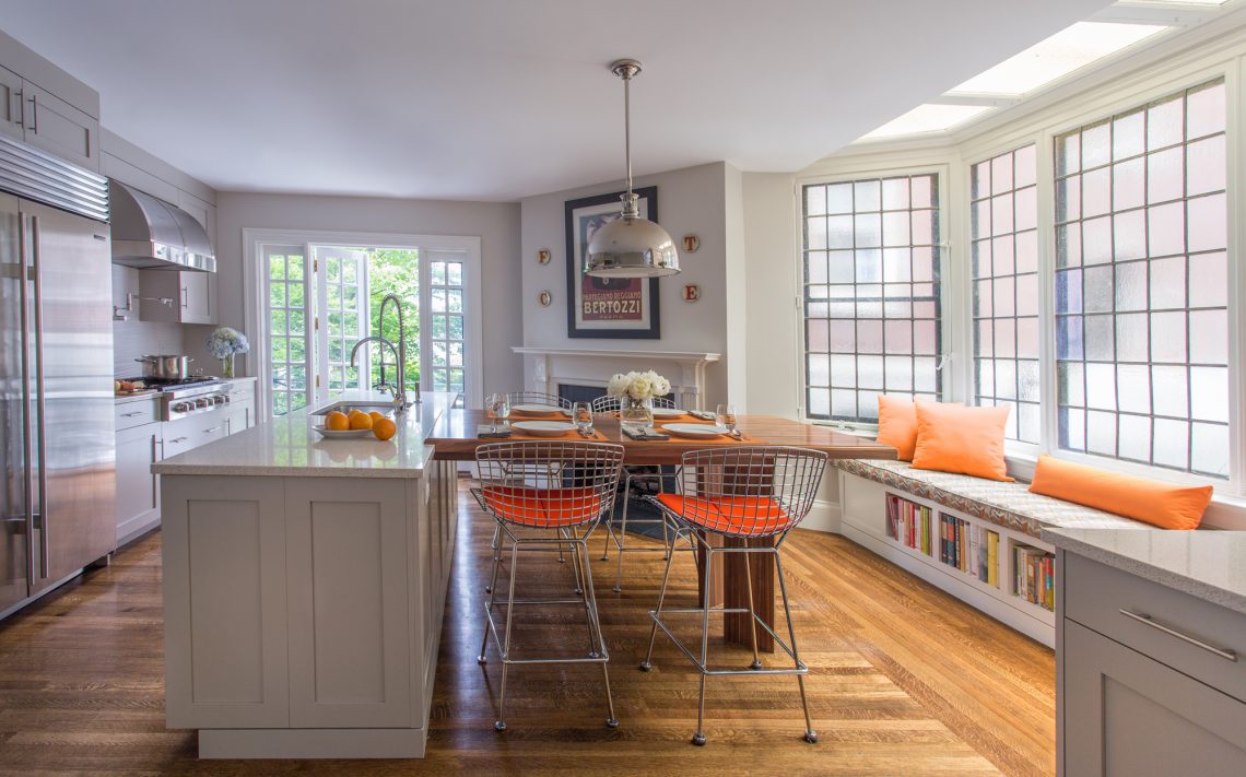 Home on a Hill living room kitchen wide