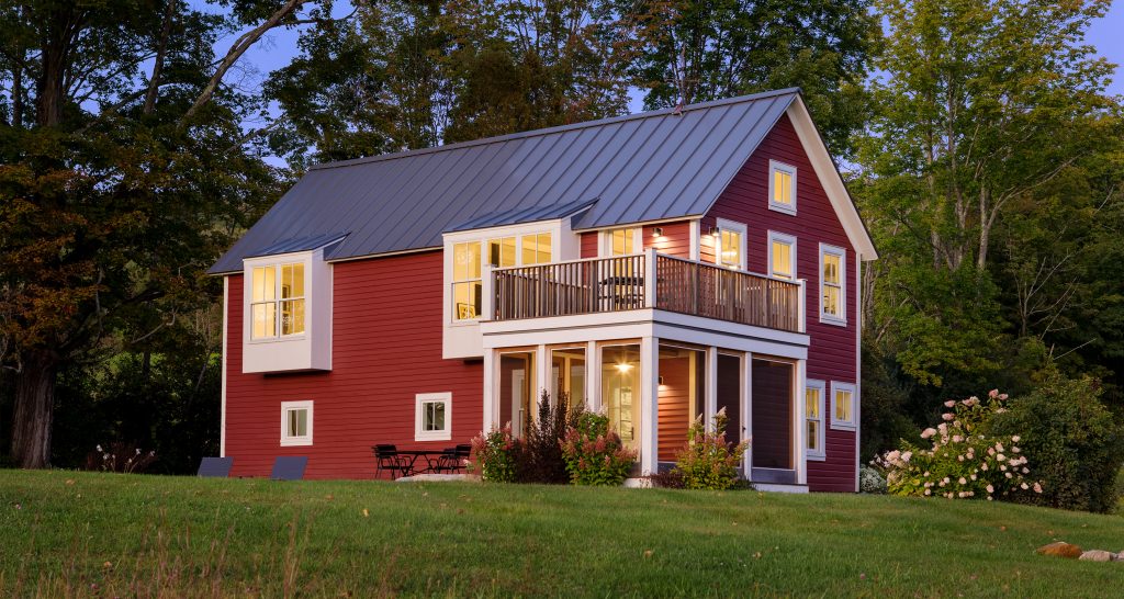 Brook House Barn Exterior Rear Dusk