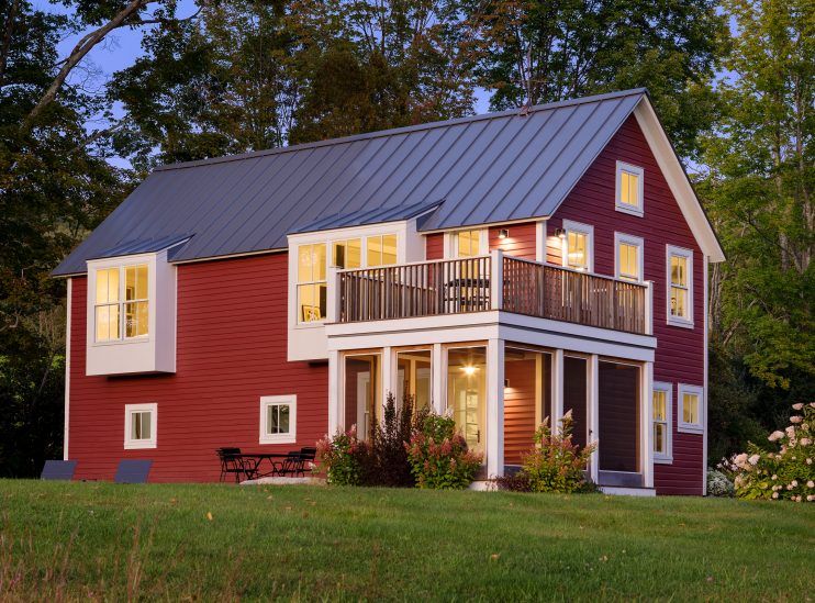 Brook House Barn Exterior Rear Dusk